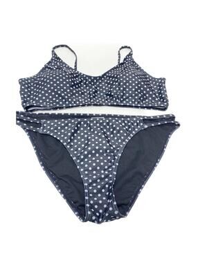 Plus Size 2X Bikini Black And White Polka Dot 2xl Bathing Suit 2pc